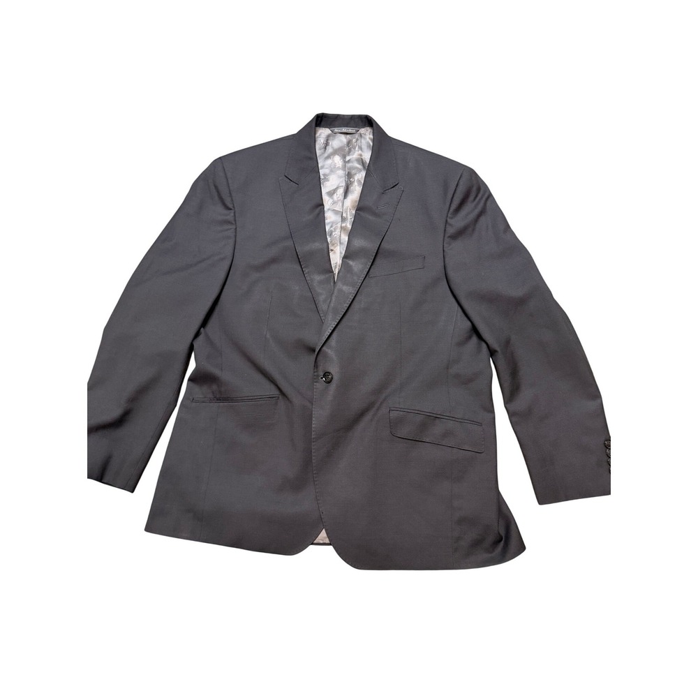 Ted Baker London Julian CT Blazer Mens 46R Charcoal Grey Wool Silk